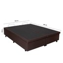Ver imagem 5 de Base Box Baú Casal Bipartido 138x188x42cm Courino com Pistão a Gás