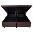 Ver imagem 4 de Base Box Baú Casal Bipartido 138x188x42cm Courino com Pistão a Gás