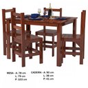 Ver imagem 3 de Mesa de Jantar 4 Lugares Paris Mogano - Lanes