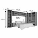 Ver imagem 2 de Guarda Roupa Modulado Dallas com 9 Módulos 9 Portas de Bater 6 Gavetas