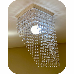 Lustre Cristal Acrílico 17 X 30 Cm Perfeito para Cozinha, Sala de Estar, Varanda, Quarto, entre Outr - 5