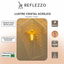 Ver imagem 3 de Lustre Cristal Acrílico 17 X 30 Cm Perfeito para Cozinha, Sala de Estar, Varanda, Quarto, entre Outr