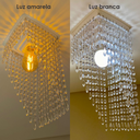 Ver imagem 4 de Lustre Cristal Acrílico 17 X 30 Cm Perfeito para Cozinha, Sala de Estar, Varanda, Quarto, entre Outr