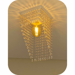 Lustre Cristal Acrílico 17 X 30 Cm Perfeito para Cozinha, Sala de Estar, Varanda, Quarto, entre Outr - 2