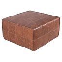 Ver imagem 5 de Puff de Couro Legítimo Decorativo 80x80x40cm Bora