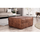 Ver imagem 1 de Puff de Couro Legítimo Decorativo 80x80x40 cm Bora
