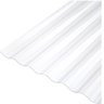 Kit com 5 Telhas de Policarbonato 244x50cm Onda Baixa Cristal Ajover - 1