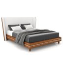 Ver imagem 2 de Cama King 195cm com Cabeceira Many P02 Bouclê Off/caramelo - Mpozenato