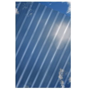 Kit com 10 Telhas de Policarbonato 244x50cm Onda Baixa Cristal Ajover