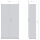 Ver imagem 2 de Armário Escritório 2 Portas Light Branco