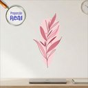 Ver imagem 3 de Adesivo Floral Boho Rosa Estilo Nórdico 31x60 Minimalista Mod.03