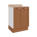 Ver imagem 2 de Balcão 2 Portas 60cm com Tampo Arizona CabeCasa MadeiraOriginals Laranja/Terracota/Branco