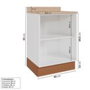 Ver imagem 3 de Balcão 2 Portas 60cm com Tampo Arizona CabeCasa MadeiraOriginals Laranja/Terracota/Branco