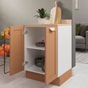 Ver imagem 4 de Balcão 2 Portas 60cm com Tampo Arizona CabeCasa MadeiraOriginals Laranja/Terracota/Branco