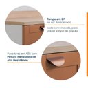 Ver imagem 5 de Balcão 2 Portas 60cm com Tampo Arizona CabeCasa MadeiraOriginals Laranja/Terracota/Branco