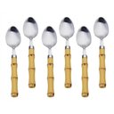 Ver imagem 4 de Jogo de Colher Inox e Plastico Modelo Bambu 6 Peças Mimo