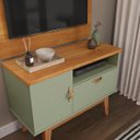 Ver imagem 2 de Rack e Painel de Tv Compacto para Quarto Sala Aconchegante:alecrim / Cinamomo