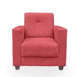 Poltrona Cadeira para Sala Confortável Reforçada Veneza Suede - 1