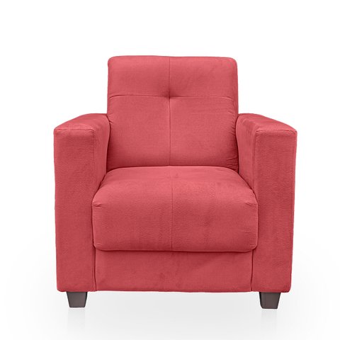 Poltrona Cadeira para Sala Confortável Reforçada Veneza Suede