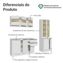 Ver imagem 4 de Armário de Cozinha Compacta 100% MDF 180 cm Branco Smart Madesa 04