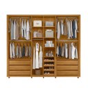 Ver imagem 6 de Guarda-Roupa Casal 6 Portas 100% MDF com Espelhos e Pés Volpi Marrom/Cumaru
