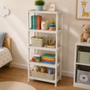 Ver imagem 2 de Prateleira Organizadora 5 Andares Alta Estante Multiuso Brinquedos Lavanderia Quarto Infantil Plasti