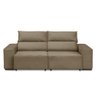 Sofá Retrátil e Reclinável 2 Lugares 1,80m Virginia Suede Capuccino Arapongas Decor - 3