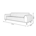 Ver imagem 5 de Sofá Living Átila 2,10m em Couro Ecológico Caramelo Base Madeira Maciça