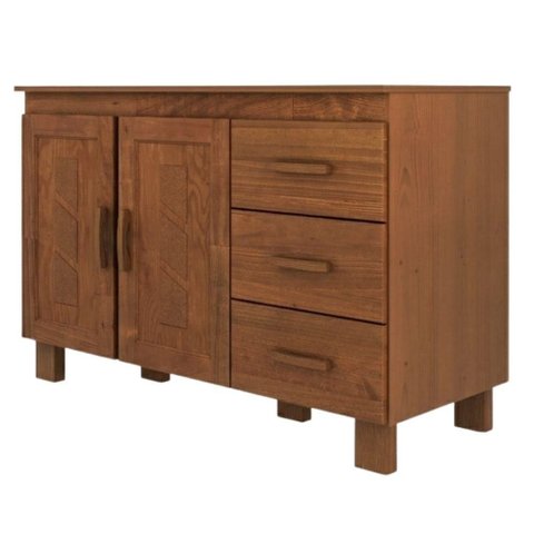 Balcao com Tampo 2 Portas 120 Cm Madeira Macica Taeda 1241c Castanho Festra