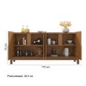 Conjunto Aparador e Buffet 170cm Lizz 04 Portas e 02 Gavetas Cedro Casa D - 3