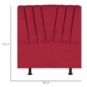 Ver imagem 3 de Cabeceira Solteiro Cama Box Estofada 90 Cm Emma Suede:vermelho
