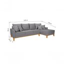 Ver imagem 4 de Sofá Living 4 Lugares Beny com Chaise Lado Esquerdo Linho Império Cinza Claro 185