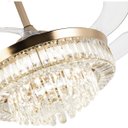 Ver imagem 7 de Luminaria Ventilador Retratil Lustre Hera 3 Tons 6 Velocidades Controle Ajustaveis Sala Casa Quarto 