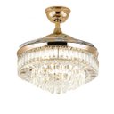 Ver imagem 1 de Luminaria Ventilador Retratil Lustre Hera 3 Tons 6 Velocidades Controle Ajustaveis Sala Casa Quarto 