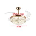 Ver imagem 2 de Luminaria Ventilador Retratil Lustre Hera 3 Tons 6 Velocidades Controle Ajustaveis Sala Casa Quarto 