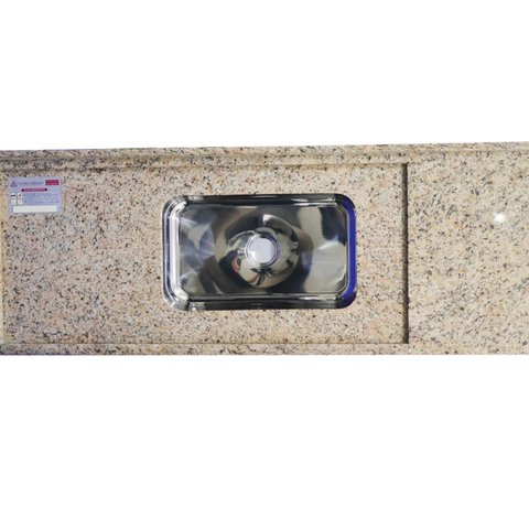 Pia de Cozinha Granito 180cm Santa Cecilia Master Cuba Simples