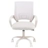 Cadeira Escritório Giratória Branca Base Branca - 4