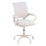 Cadeira Escritório Giratória Branca Base Branca - 1