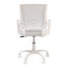 Cadeira Escritório Giratória Branca Base Branca - 3
