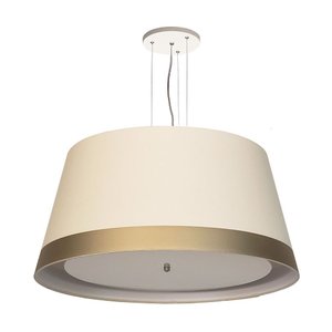 Luminaria de Teto Pendente Cone Faixa Bronze 50x25
