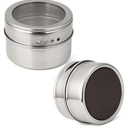 Porta Condimentos Temperos Aço Inox Magnetico C/ Ima - 3 UN - 3