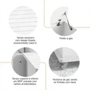 Ver imagem 6 de Recamier Banco Baú Ripado Sapateira Casal Luca - 3 Cores:branco