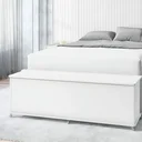 Ver imagem 4 de Recamier Banco Baú Ripado Sapateira Casal Luca - 3 Cores:branco