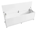 Ver imagem 5 de Recamier Banco Baú Ripado Sapateira Casal Luca - 3 Cores:branco