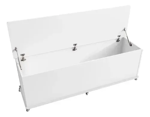 Ver imagem 5 de Recamier Banco Baú Ripado Sapateira Casal Luca - 3 Cores:branco