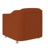 Poltrona Decorativa para Sala, Escritorio, Recepção Tila Suede Terracota - 3