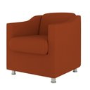 Ver imagem 2 de Poltrona Decorativa para Sala, Escritorio, Recepção Tila Suede Terracota