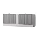 Ver imagem 1 de Saboneteira Dupla Gaveta com Drenagem e gancho retrátil - Cinza