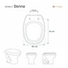 Assento Sanitário Em Mdf Donna Branco Para Bacia Santamarina - 5