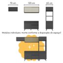Ver imagem 5 de Cozinha Modulada com Bancada Americana Veneza Multimóveis Mp2208 Preto Preto
